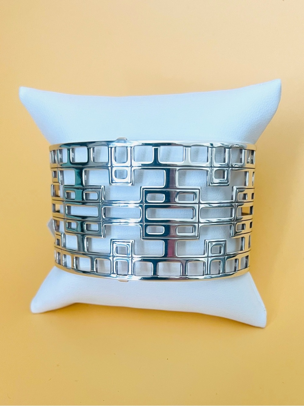 Brighton Christo Lyon wide silver-plated cuff bracelet